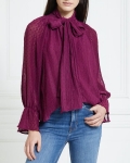 Gallery Ojai Dobby Tie Blouse Gallery Ojai Dobby Tie Blouse