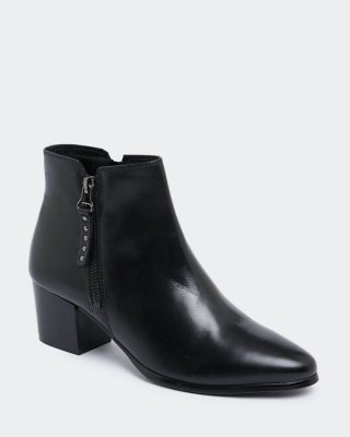 Leather Side Zip Ankle Boot Leather Side Zip Ankle Boot