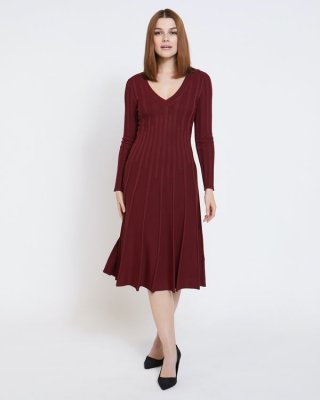 Paul Costelloe Living Studio Red Pleat Vee Dress Paul Costelloe Living Studio Red Pleat Vee Dress