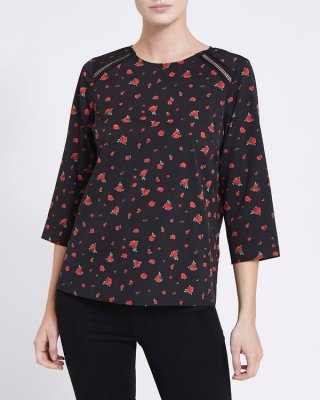 Round Neck Print Top Round Neck Print Top