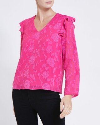 Floral Jacquard Blouse Floral Jacquard Blouse