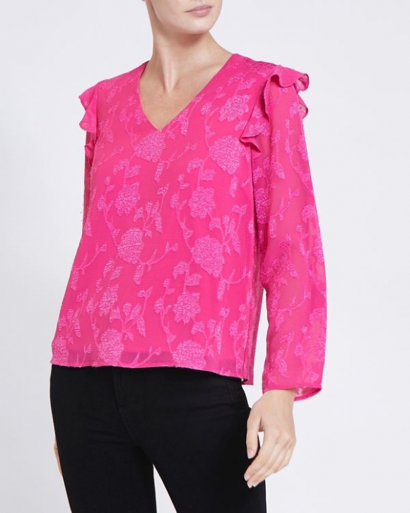 Floral Jacquard Blouse Floral Jacquard Blouse