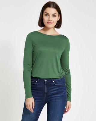 Paul Costelloe Living Studio Mercerised Boat Neck Top Paul Costelloe Living Studio Mercerised Boat Neck Top