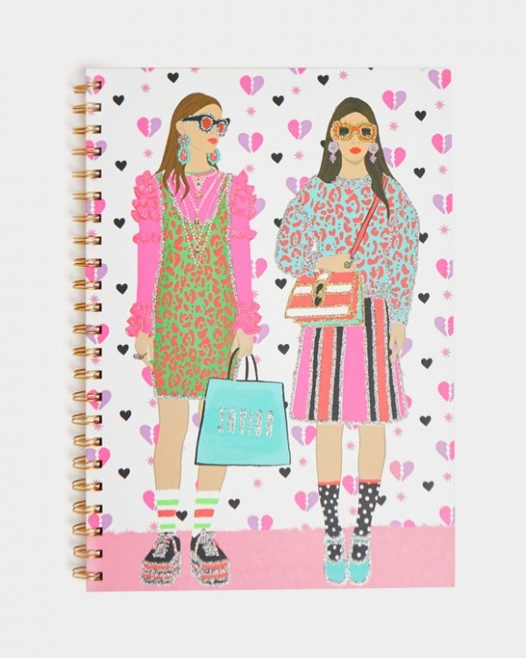 Savida A4 Glitter Two Girls Notebook Savida A4 Glitter Two Girls Notebook