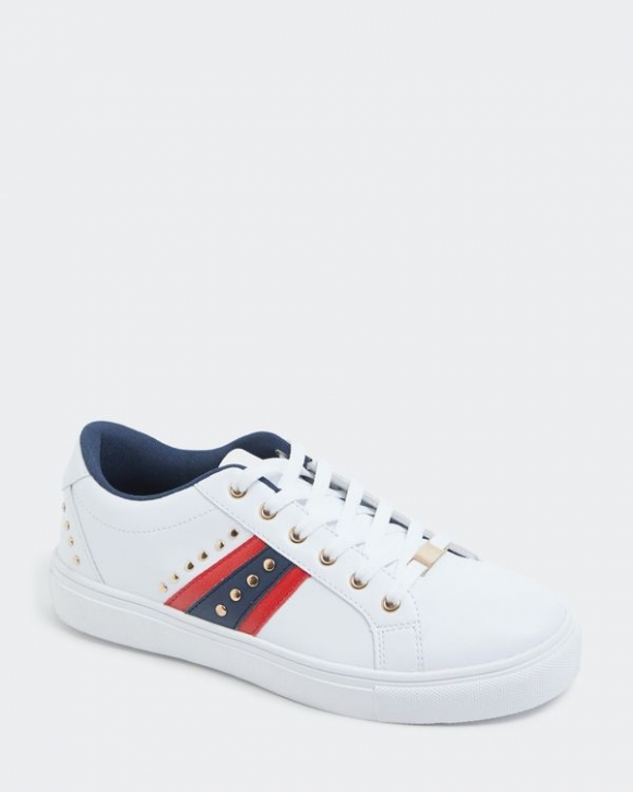 Contrast Stripe Casual Lace Up Contrast Stripe Casual Lace Up