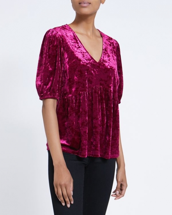 Velvet Puff Sleeve Top Velvet Puff Sleeve Top