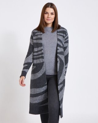 Paul Costelloe Living Studio Grey Animal Coatigan Paul Costelloe Living Studio Grey Animal Coatigan