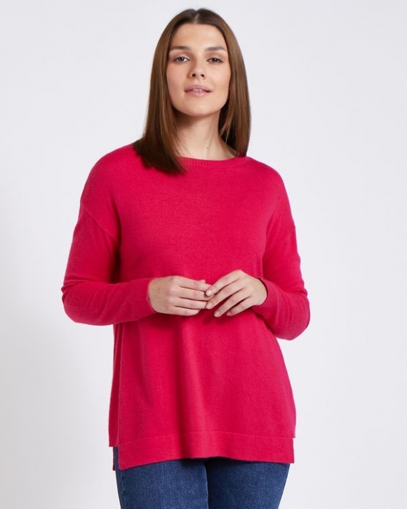 Paul Costelloe Living Studio Pink Split Hem Knit Jumper Paul Costelloe Living Studio Pink Split Hem Knit Jumper