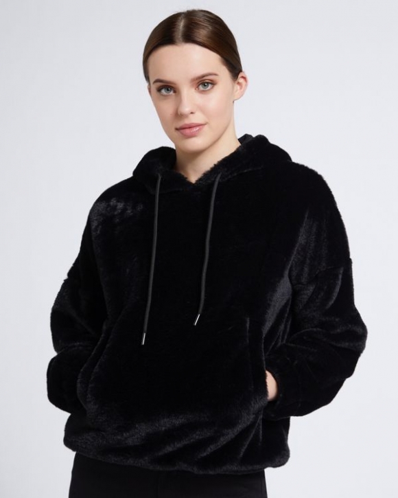 Savida Fluffy Faux Fur Hoodie Savida Fluffy Faux Fur Hoodie