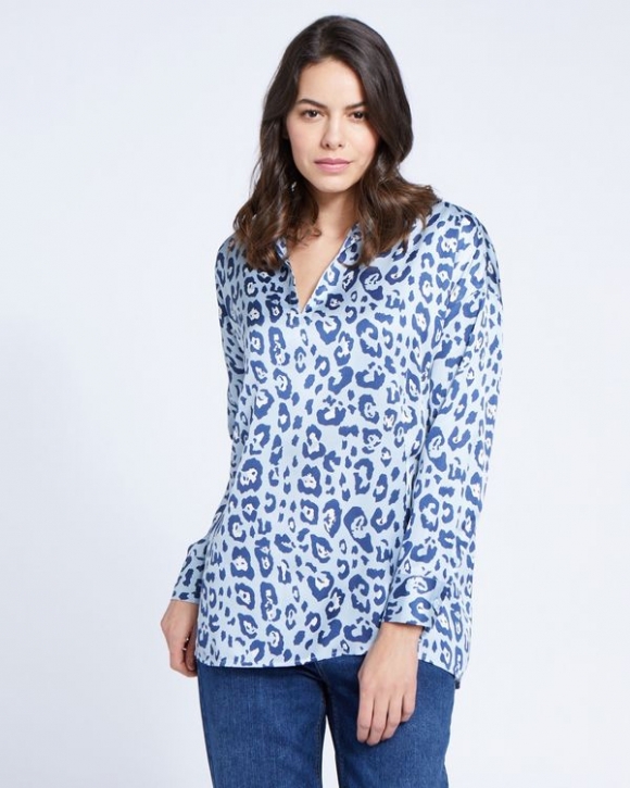 Paul Costelloe Living Studio Print Placket Top Paul Costelloe Living Studio Print Placket Top