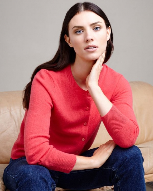 Paul Costelloe Living Studio Coral Cashmere Cardigan Paul Costelloe Living Studio Coral Cashmere Cardigan