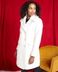 Savida Double Breasted Coat With Collar Savida Double Breasted Coat With Collar