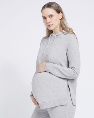 Savida Side Zip Maternity Hoodie Savida Side Zip Maternity Hoodie