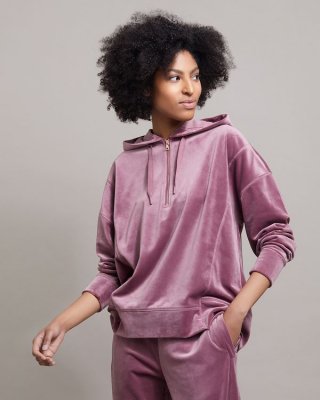 Velour Half Zip Sweatshirt Velour Half Zip Sweatshirt