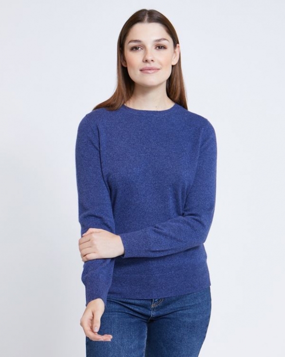 Paul Costelloe Living Studio Blue Cashmere Crew Neck Jumper Paul Costelloe Living Studio Blue Cashmere Crew Neck Jumper
