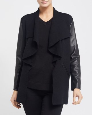 Gallery Coated Sleeve Cardigan Gallery Coated Sleeve Cardigan