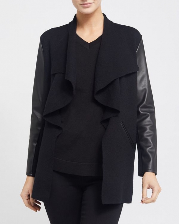 Gallery Coated Sleeve Cardigan Gallery Coated Sleeve Cardigan