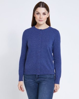 Paul Costelloe Living Studio Blue Cashmere Cardigan Paul Costelloe Living Studio Blue Cashmere Cardigan