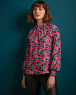 Gallery Shirred Cuff Top Gallery Shirred Cuff Top