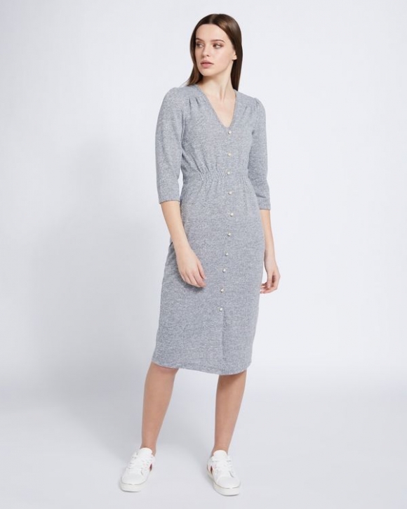 Savida Soft Touch Pearl Button Dress Savida Soft Touch Pearl Button Dress