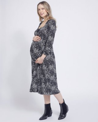 Savida Maternity Animal Print Dress Savida Maternity Animal Print Dress