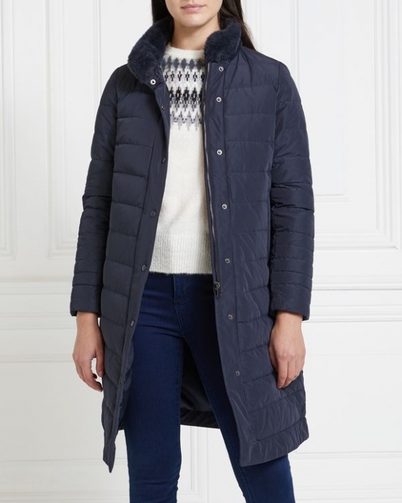Gallery Fur Down Feather Padded Coat Gallery Fur Down Feather Padded Coat
