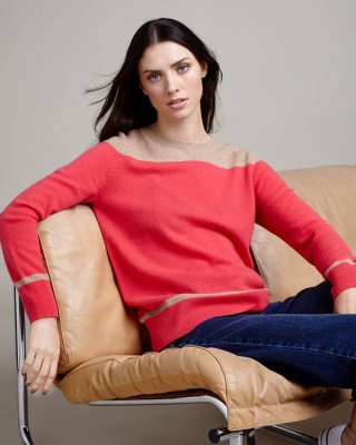 Paul Costelloe Living Studio Colour Block Crew Neck Jumper Paul Costelloe Living Studio Colour Block Crew Neck Jumper