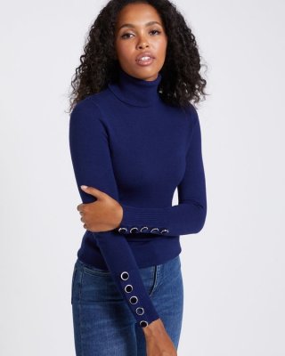 Savida Velvet Button Cuff Jumper Savida Velvet Button Cuff Jumper