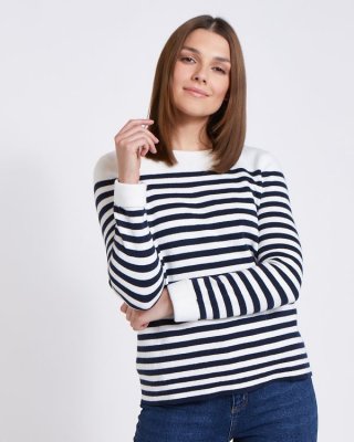 Paul Costelloe Living Studio Stripe Cotton Cashmere Jumper Paul Costelloe Living Studio Stripe Cotton Cashmere Jumper