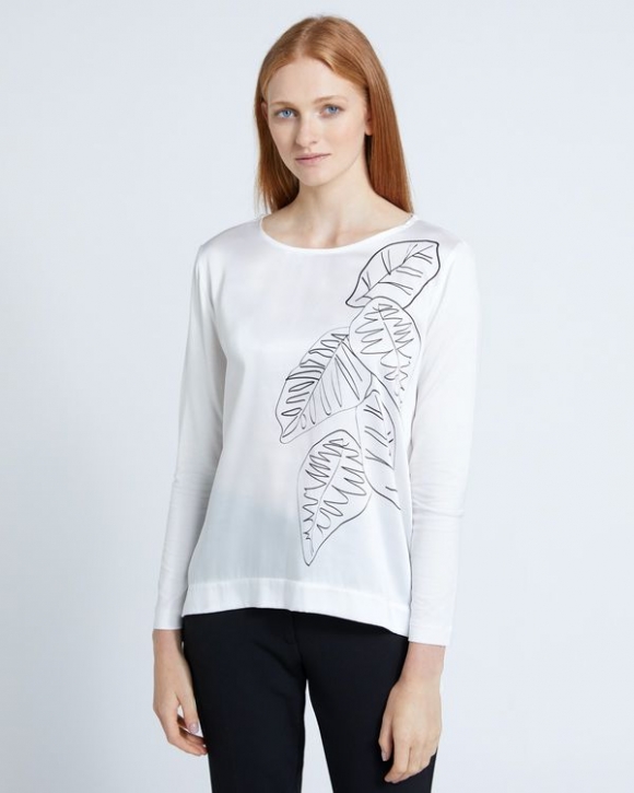 Carolyn Donnelly The Edit Leaf Print Top Carolyn Donnelly The Edit Leaf Print Top