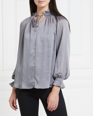 Gallery Mistletoe Tie Neck Top Gallery Mistletoe Tie Neck Top