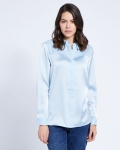 Paul Costelloe Living Studio Blue Collar Panel Blouse Paul Costelloe Living Studio Blue Collar Panel Blouse