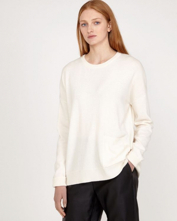 Carolyn Donnelly The Edit Cream Pocket Sweater Carolyn Donnelly The Edit Cream Pocket Sweater