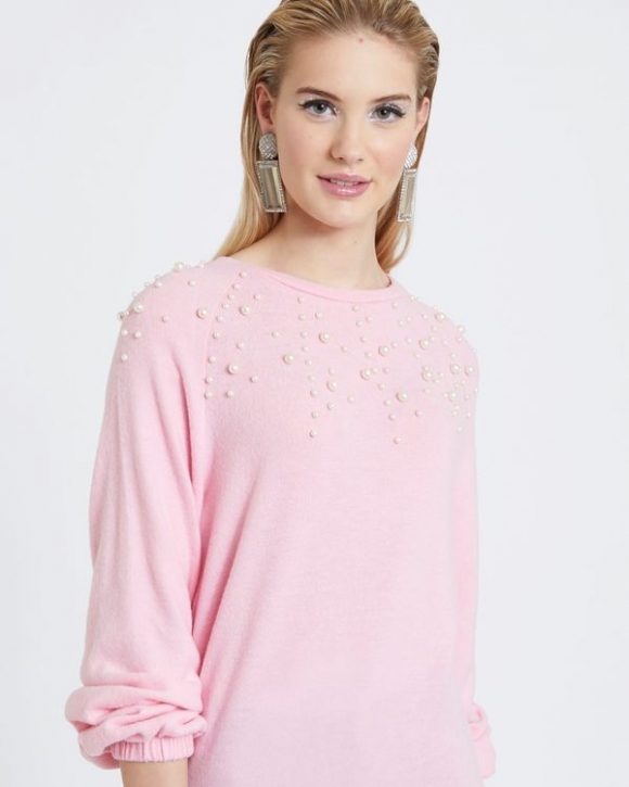 Savida Soft Touch Top With Pearls Savida Soft Touch Top With Pearls