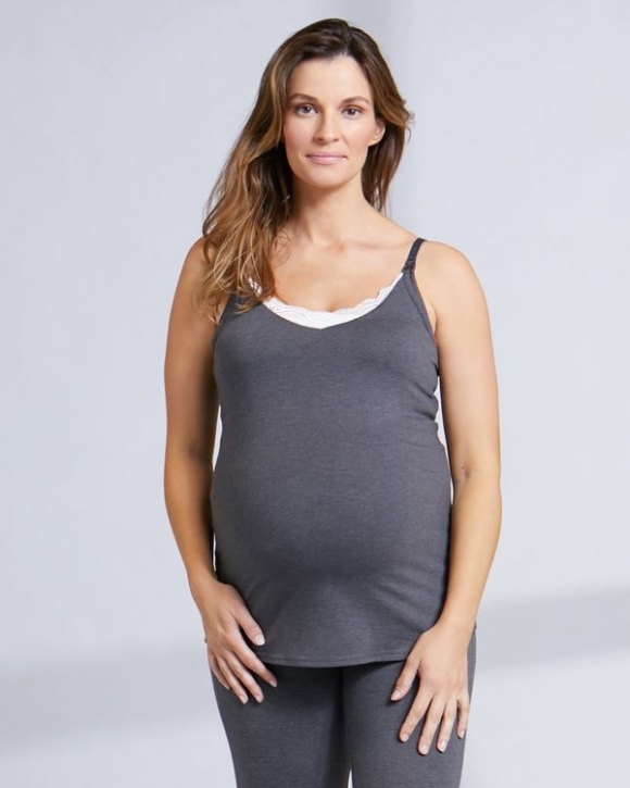 Maternity Lace Trim Nursing Cami Maternity Lace Trim Nursing Cami