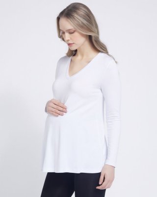 Savida Maternity V-Neck Flared Top Savida Maternity V-Neck Flared Top