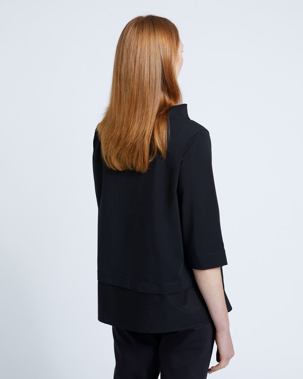 Carolyn Donnelly The Edit Black Funnel Neck Top