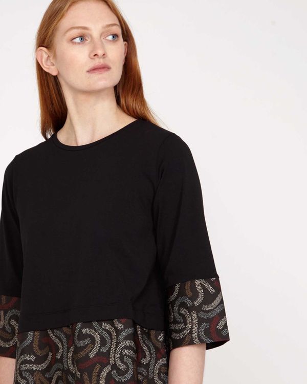 Carolyn Donnelly The Edit Squiggle Print Cotton Hem Top