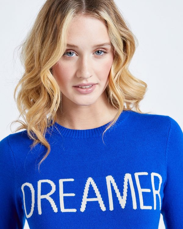 Savida Cashmere Blend Slogan Jumper