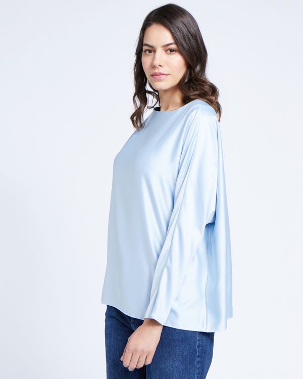 Paul Costelloe Living Studio Blue Batwing Top