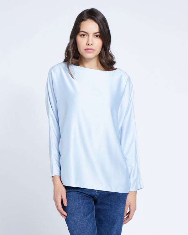 Paul Costelloe Living Studio Blue Batwing Top