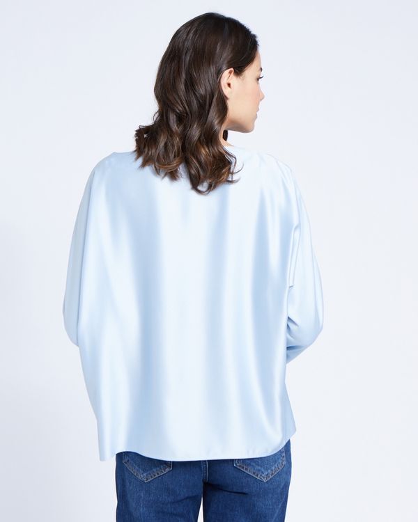Paul Costelloe Living Studio Blue Batwing Top