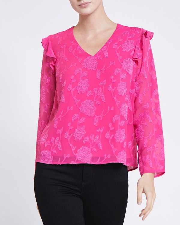 Floral Jacquard Blouse