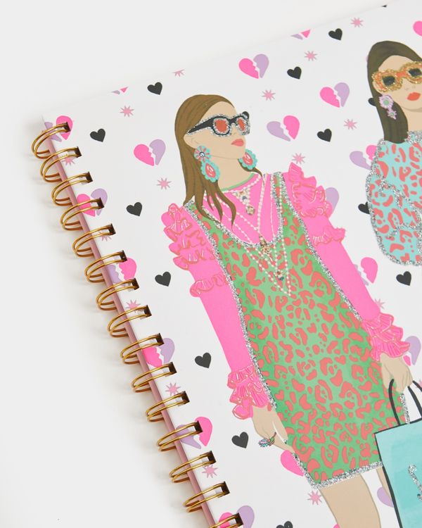Savida A4 Glitter Two Girls Notebook