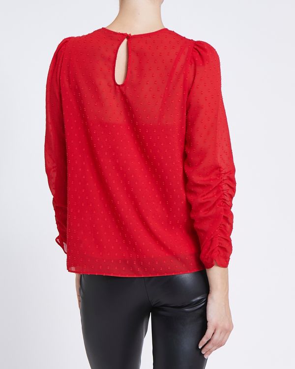 Dobby Bow Blouse
