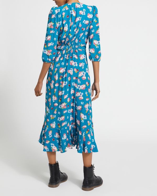 Wrap Three-Quarter Sleeve Dress