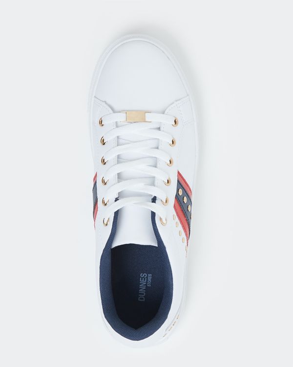 Contrast Stripe Casual Lace Up