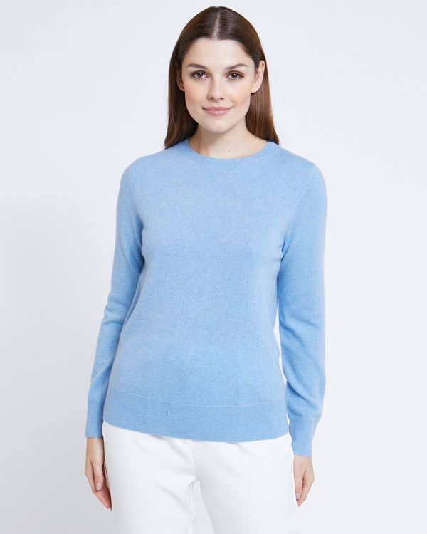 Paul Costelloe Living Studio Light Blue Cashmere Crew Neck Jumper
