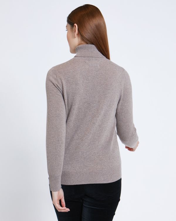 Paul Costelloe Living Studio Mink Cashmere Polo Neck Jumper