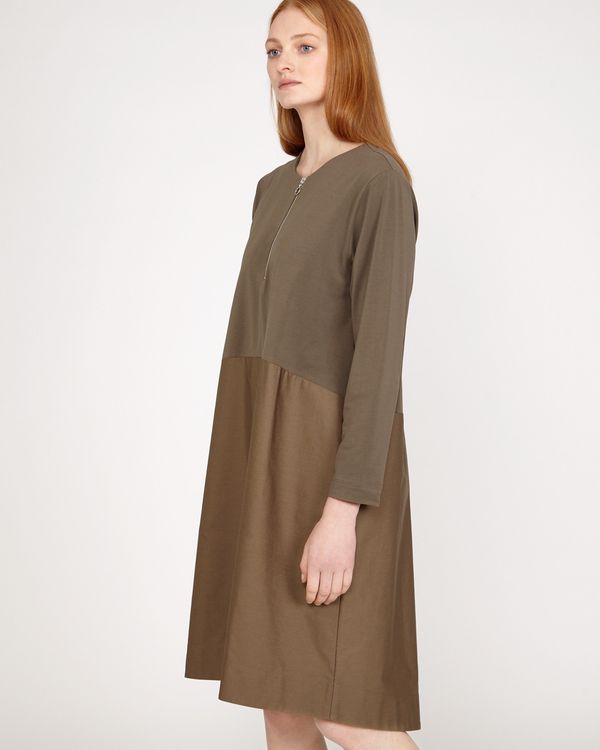 Carolyn Donnelly The Edit Khaki Zip Dress
